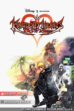 Kingdom Hearts 358-2 Days Title Screen
